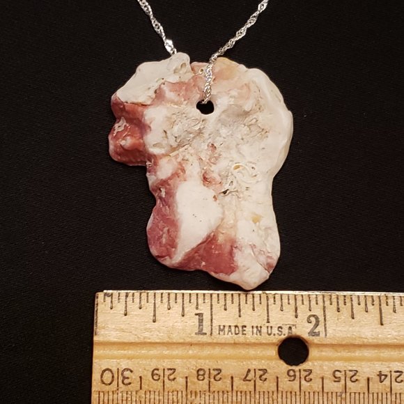 Ocean Treasures Collection artisan shell necklace w/20" 925plated Sterling chain - Picture 4 of 5